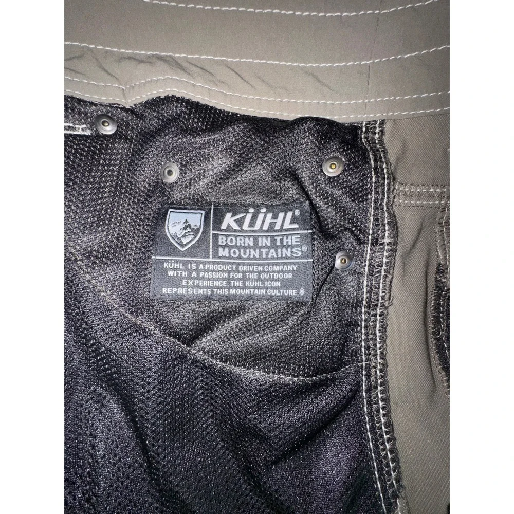 Kuhl Taupe Green Nylon Stretch Mens Hiking Outdoor Trail Utility‎ Pants 38x30